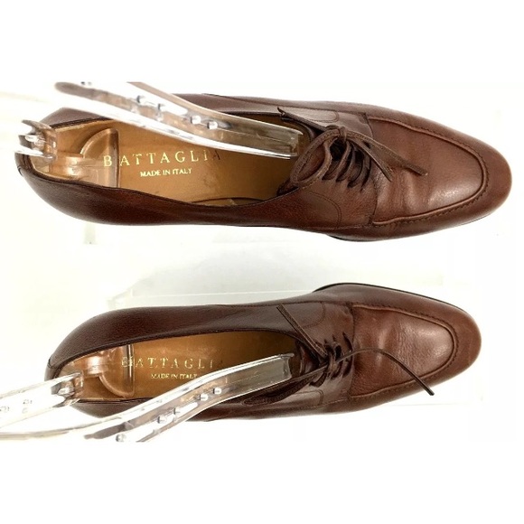 Battaglia Women Sz. 7 Spool Heel Genuine Leather - Picture 6 of 8